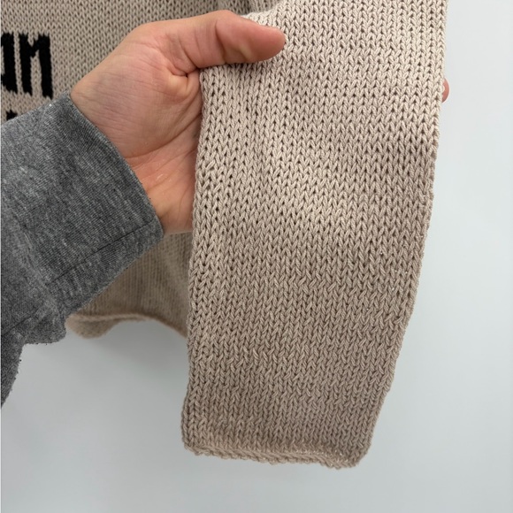 Wooden Ships my dog is cuter than yours crochet boho Knit Sweater small/medium - Picture 9 of 14